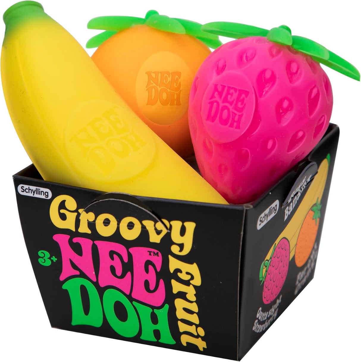NeeDoh Groovy Fruit (Assorted) – Super Soft Sensory Stress Ball (Sold as 1 Piece)