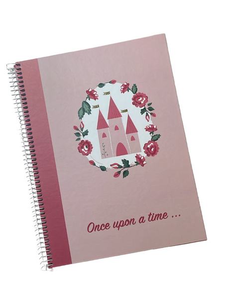 A4 Hardcover Spiral Notebook – 80 Sheets, 90 GSM, Lined – Princess Design