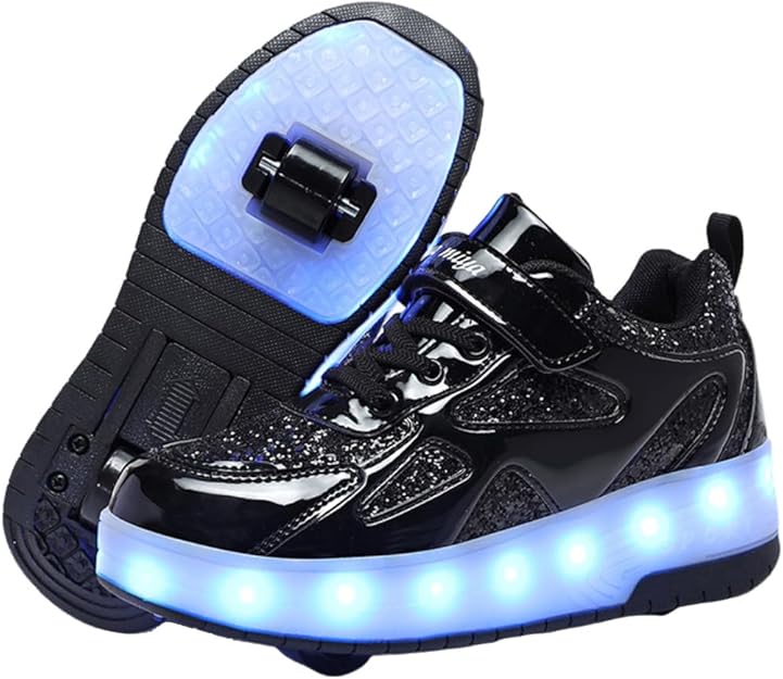 Roller Skates Shoes LED Light Size 30 Assorted