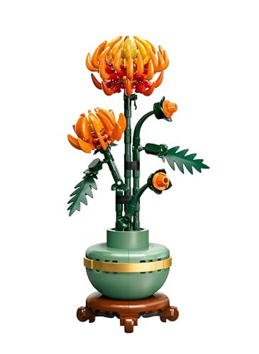 LEGO Icons Chrysanthemum Flower Building Set Creative Model Kit for Adults to Build Artificial Plant Gift