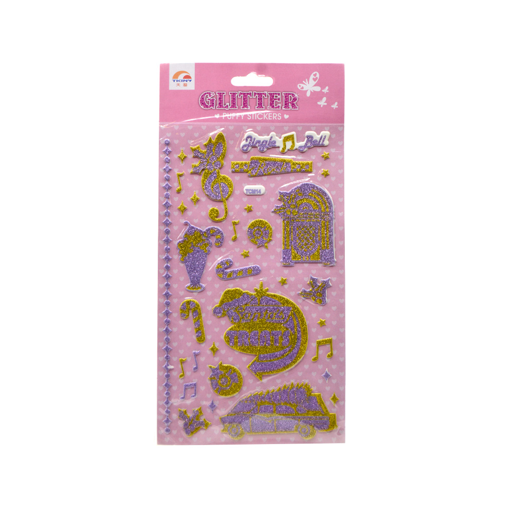 Glitter Puffy Stickers