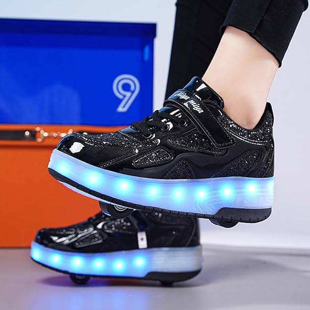 Roller Skates Shoes LED Light Size 29 Assorted