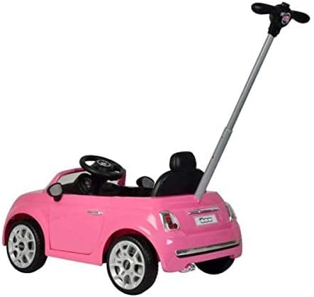FIAT 500-Style Push Car for Toddlers – Pink