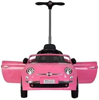FIAT 500-Style Push Car for Toddlers – Pink