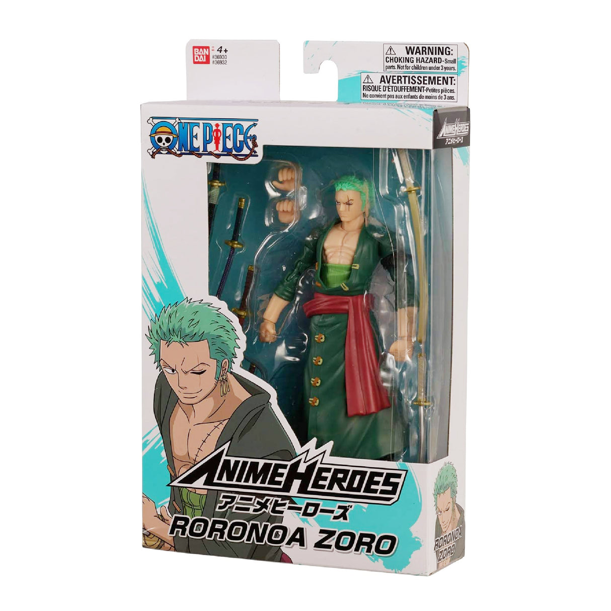 Bandai Anime Heroes - One Piece - Roronoa Zoro 6.5 Inch Action Figure