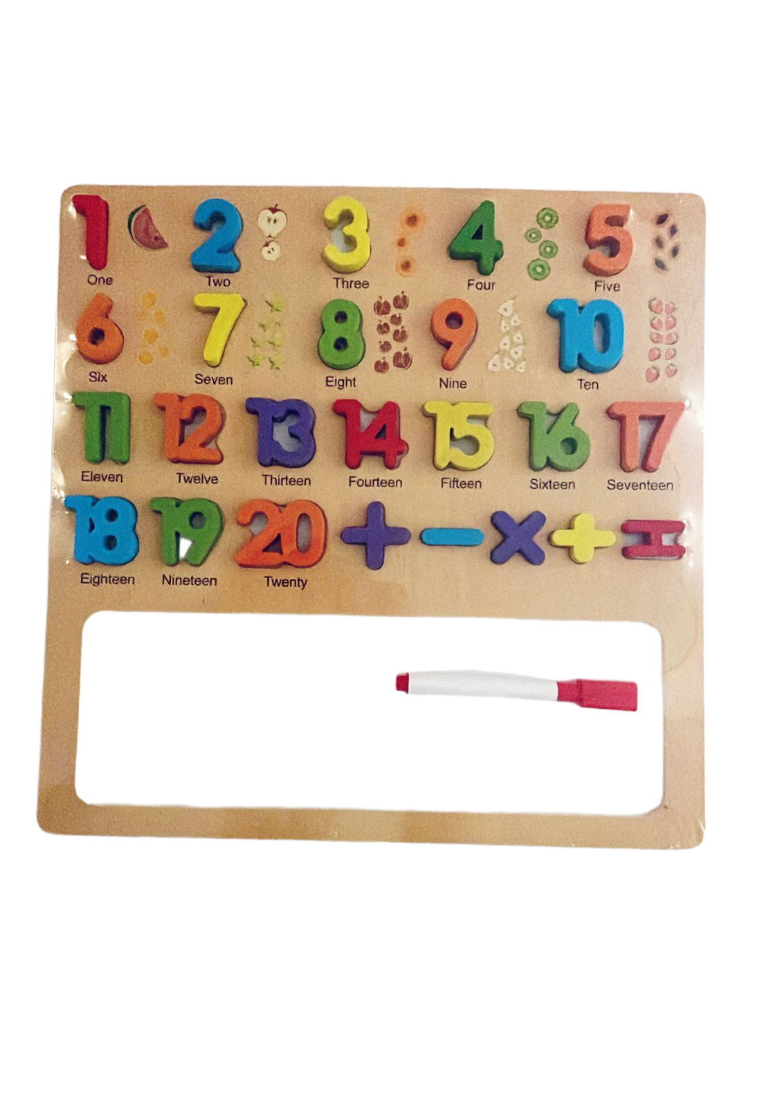 Numbers Wooden Puzzle Set with Pen – Educational Counting & Learning Toy for Kids