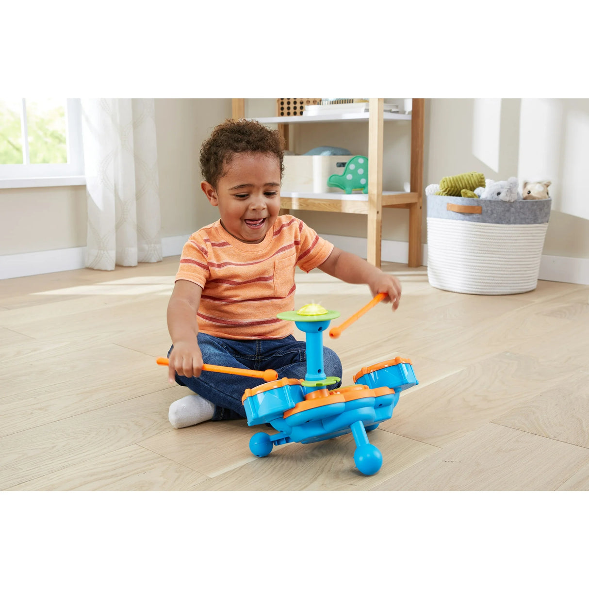 VTech KidiBeats Kids Drum Set, Orange