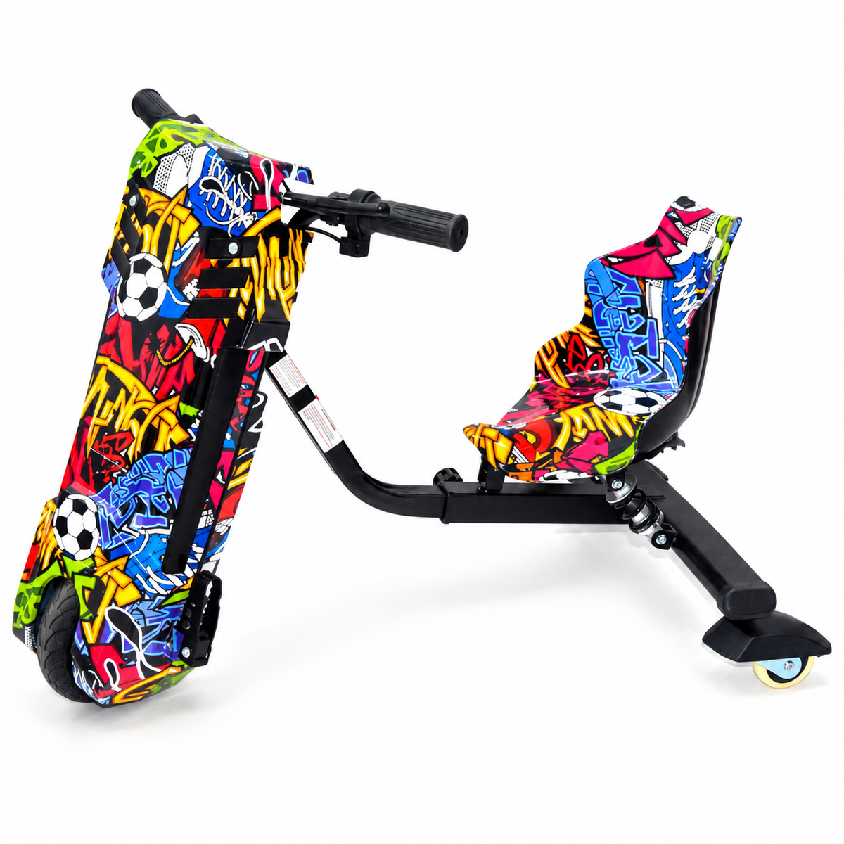 Multicolour 36V electric drift scooter for kids with adjustable steel frame