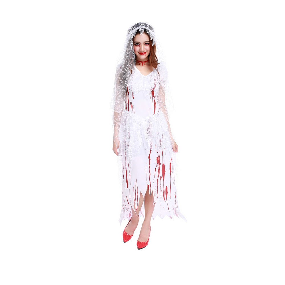 Links to ZOMBIE WHITE BRIDE HALLOWEEN COSTUME 155-178 CM by