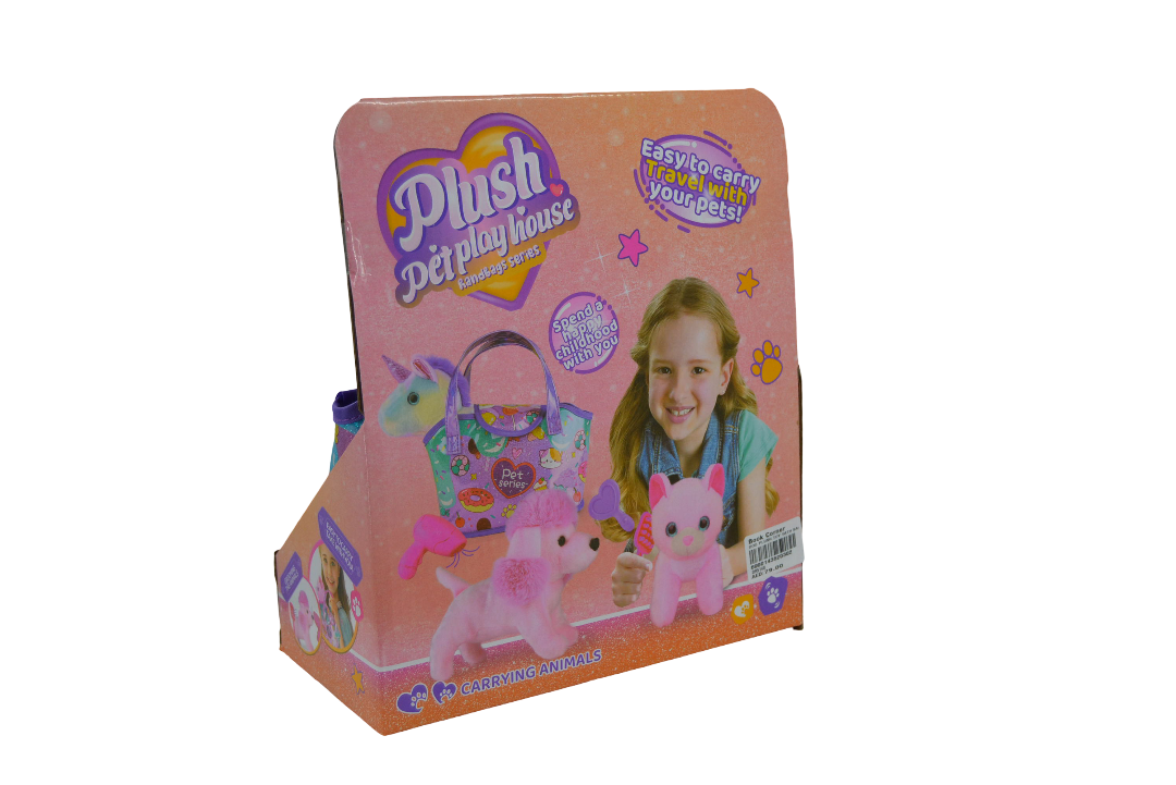 Plush Dog with Carry Bag Portable Cuddle Friend