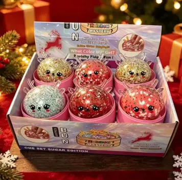 Christmas Glitter Dumpling Squishy Toy