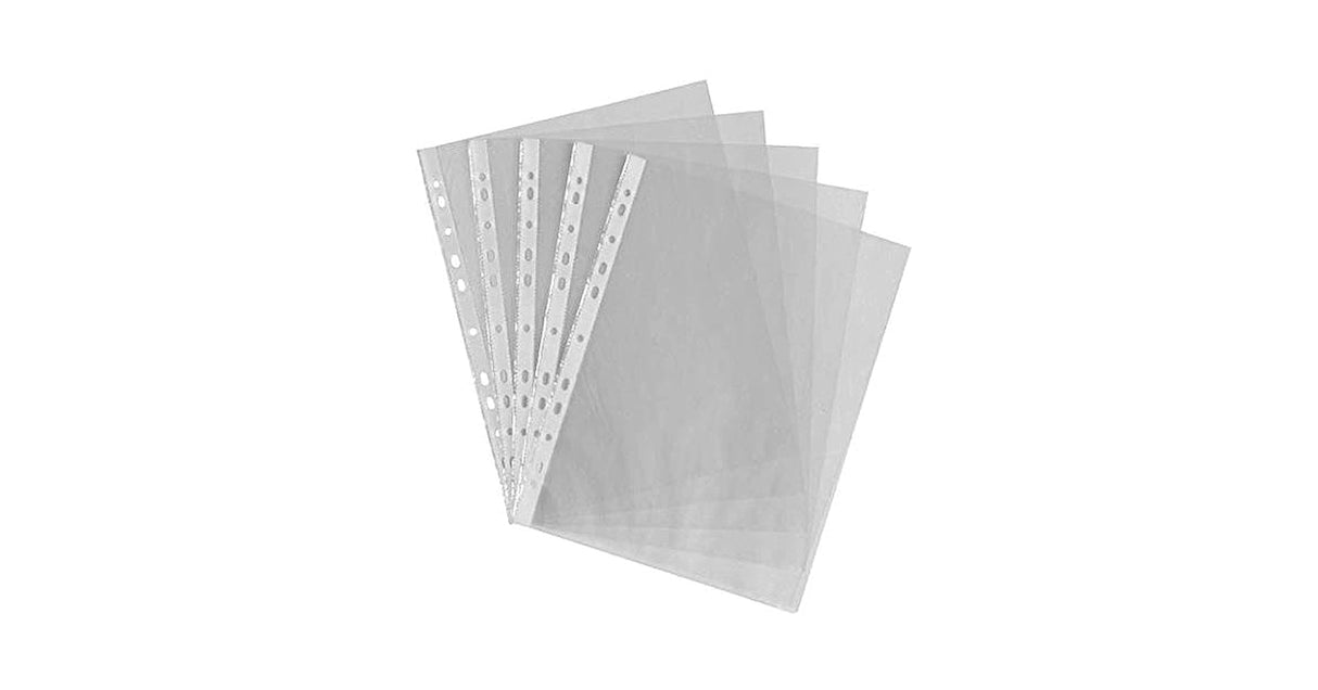 A4 Sheet Protectors Clear Transparent 11 Hole (100 Sheets)