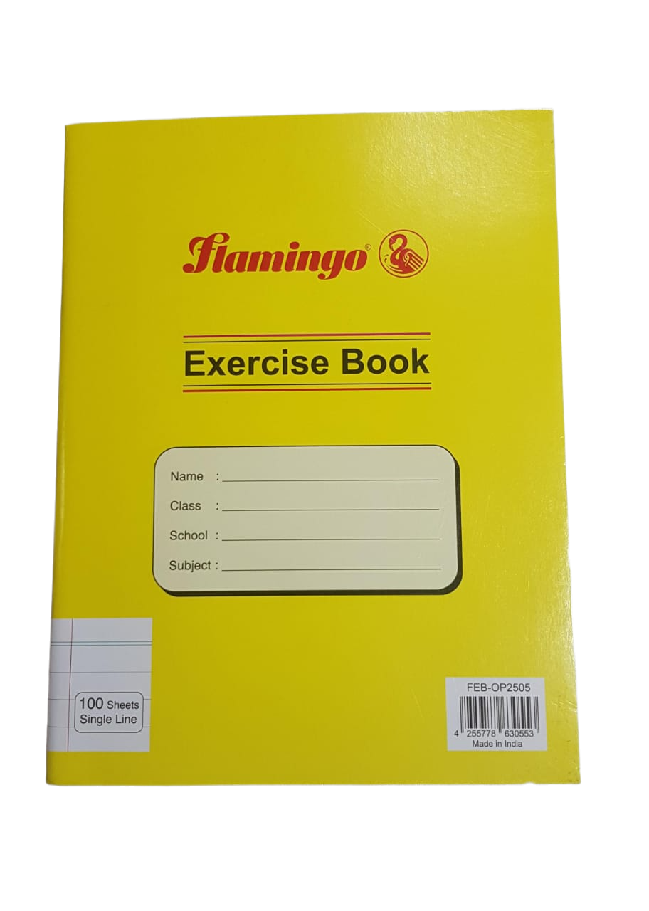 Flamingo A5 Exercise Book – 100 Sheets Single Line