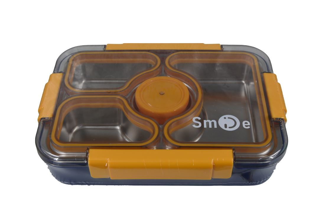 Smile Stainless Steel Lunch Box (Assorted Designs, Sold as Single)