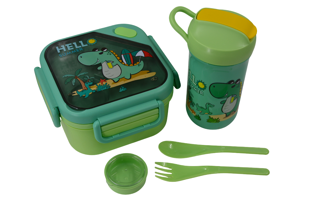 Dino Lunch Box Set (Assorted Designs, Sold as Single)
