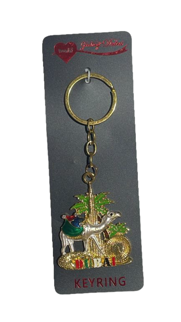 Camel Metal Keychain with Buildings
