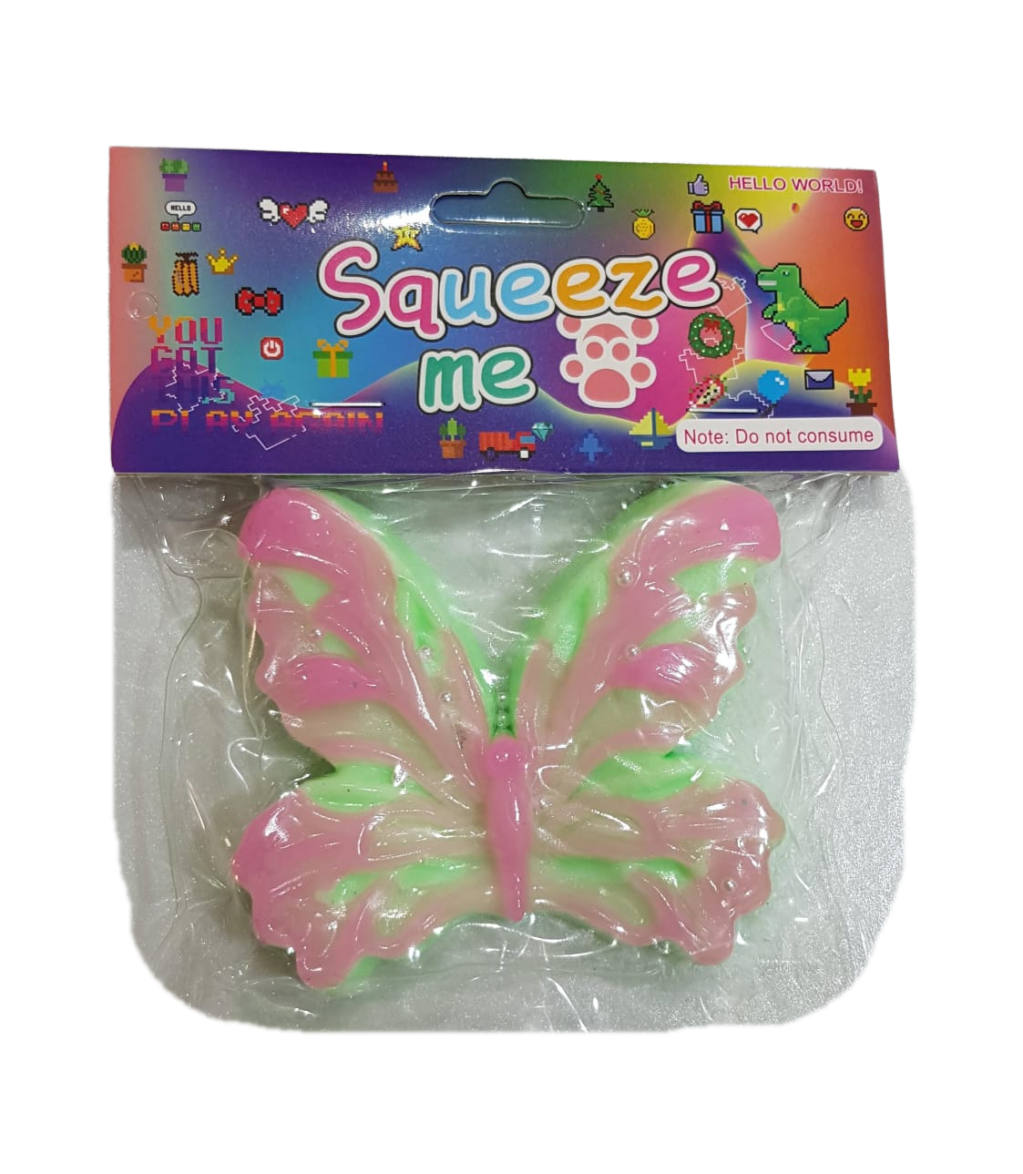 Squishy Butterfly Stickers (Assorted Colors, Sold As Single)