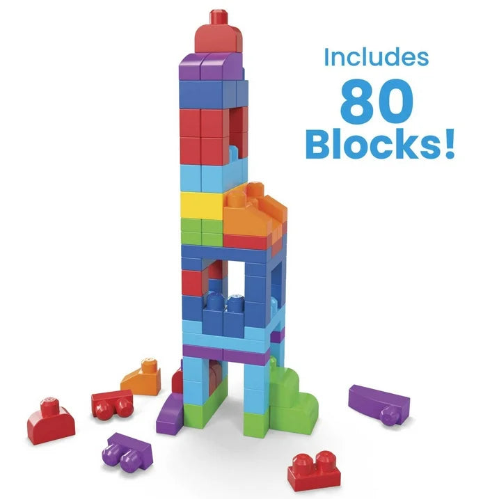 Mega Bloks Big Building Bag With 80 Pieces And Storage