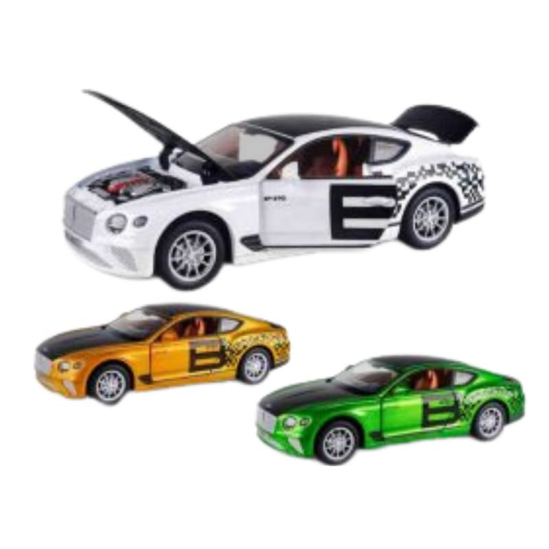 Bentley Continental Gt Model 1:22 Scale (3 Assorted Colors, Sold As Single)