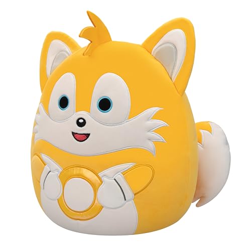 Squishmallows Original 14in “Sonic The Hedgehog” Tails Holding Gold Rings Plush (Large)