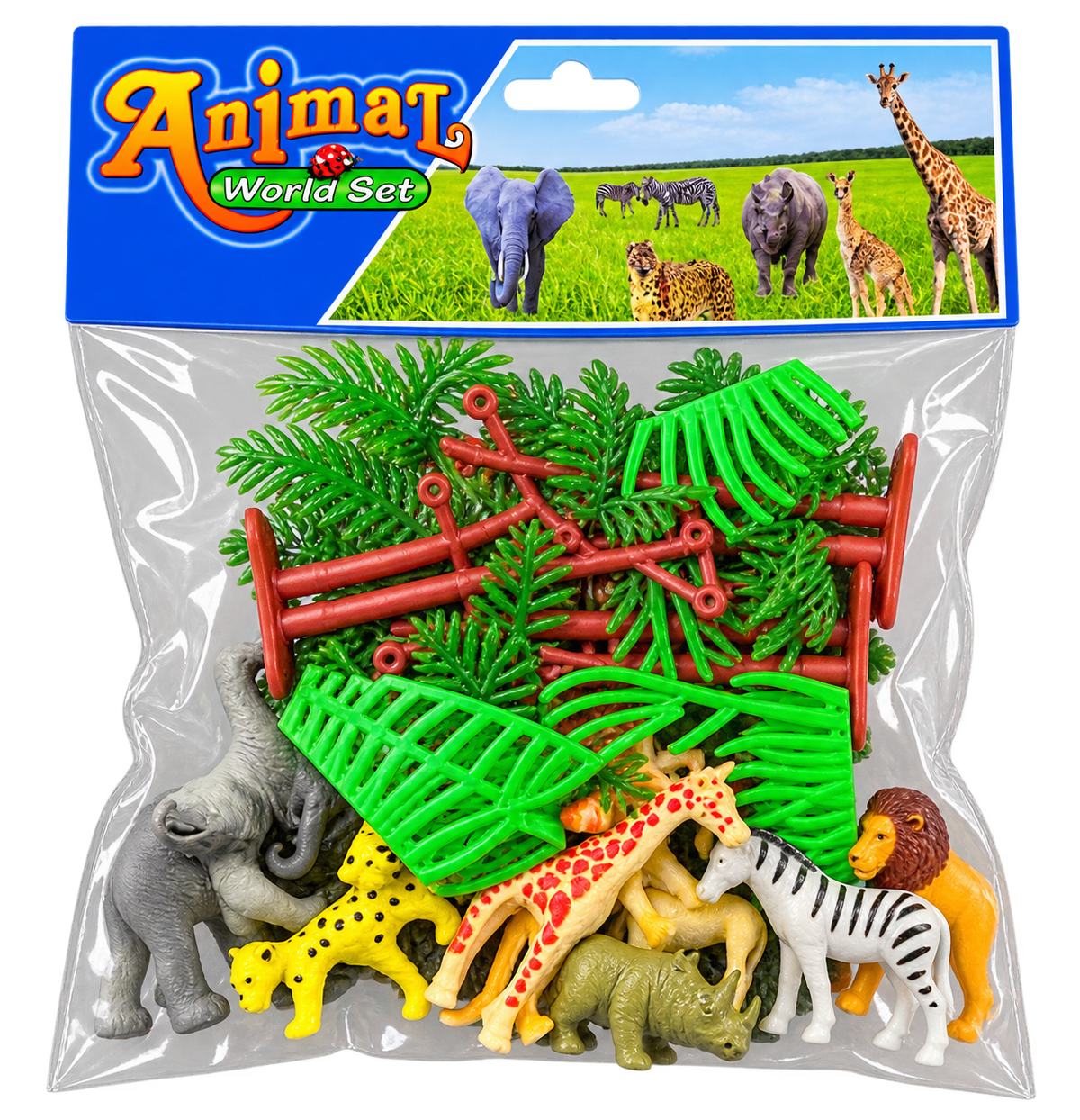Wild Animals Plastic Figurine Small Set for Kids