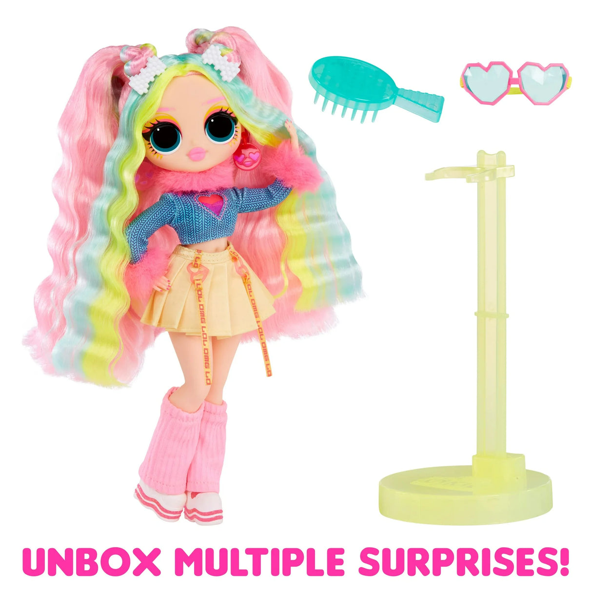 LOL Surprise OMG Sunshine Makeover Fashion Doll - BUBBLEGUM DJ - Includes UV Colour Change in the Sun, Multiple Surprises, and Fabulous Acce