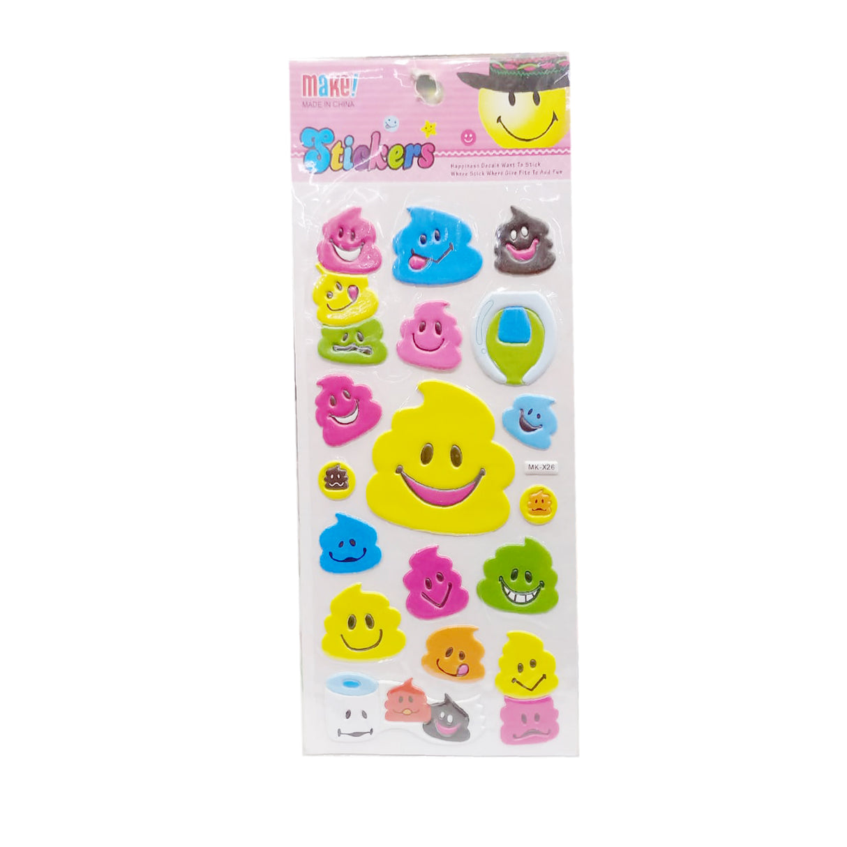 Puffy Stickers Smiley