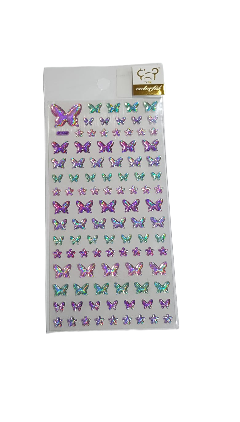 Glitter Resin Butterfly Sticker YTDJ040