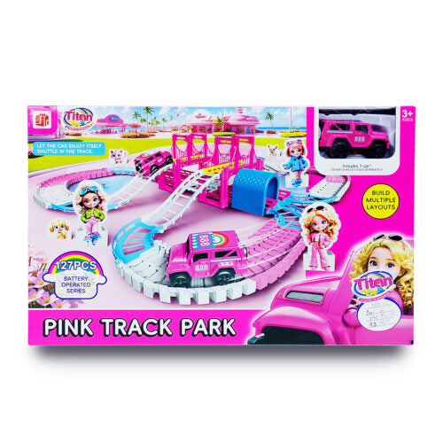 Pink Track Park Playset for Kids