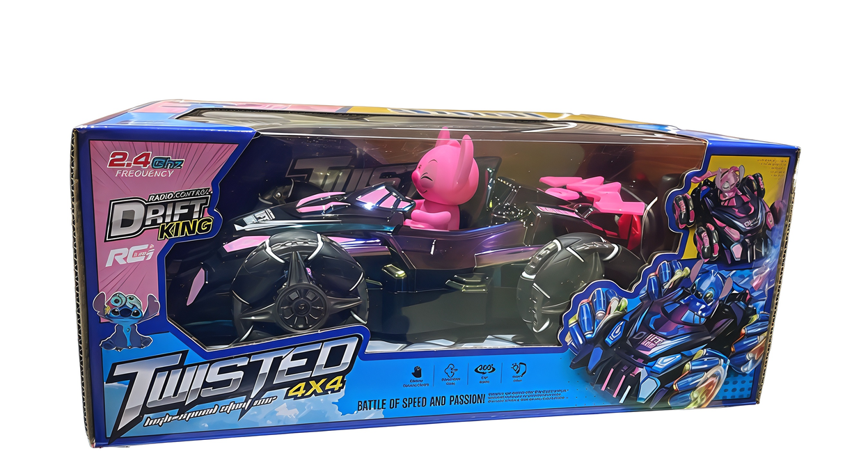 Disney Stitch Stunt Drift RC Car 2.4GHz - 360° Flips & Lights