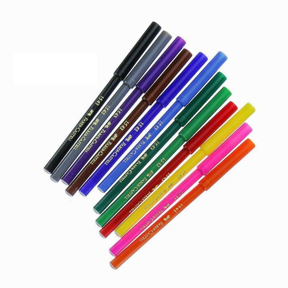 FABER-CASTELL 12-Colour Pens Ideal for Coloring, Drawing and Sketching