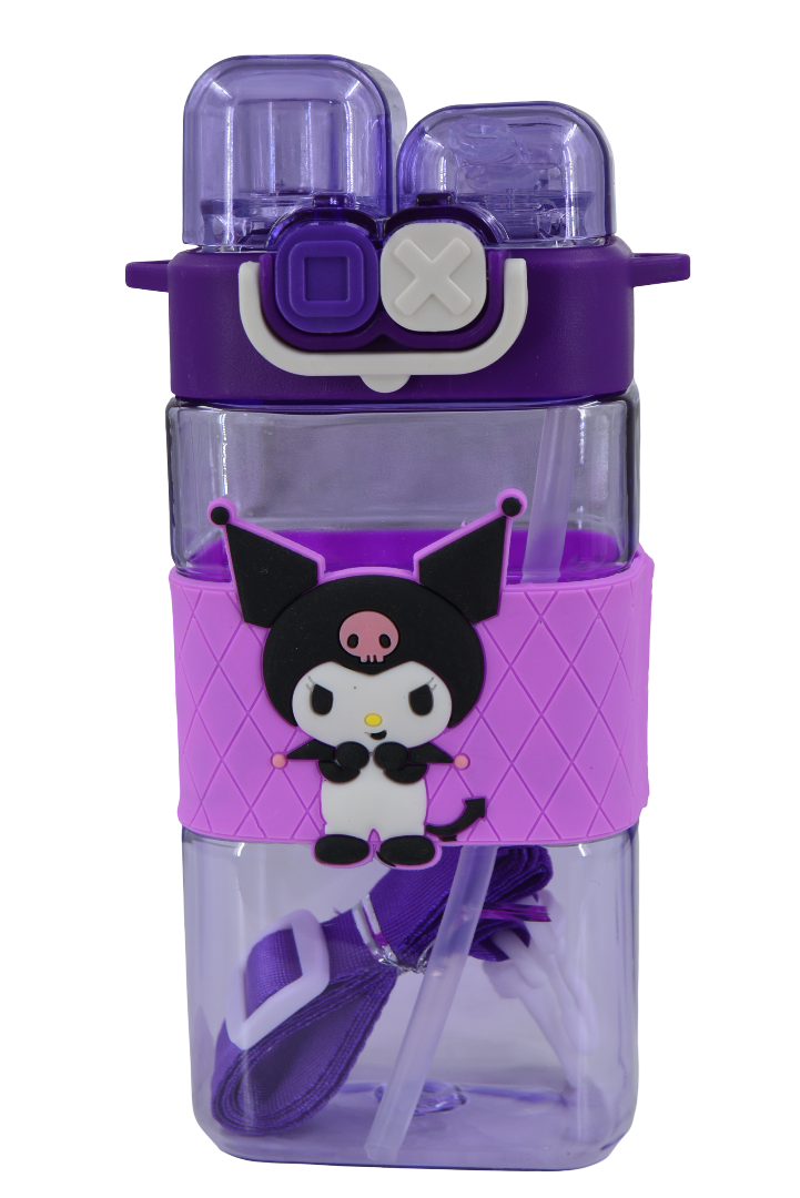Kuromi Square Water Bottle for Kids