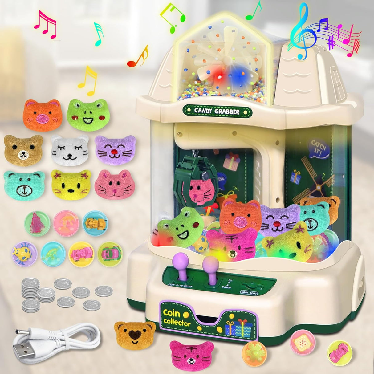 Claw Game Machine Toy for Kids Dinosaur/Rabbit Theme