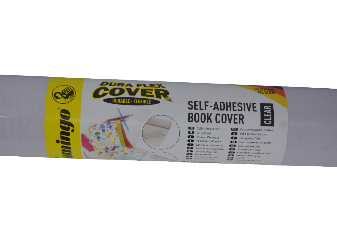 Flamingo Self-Adhesive Book Cover Clear