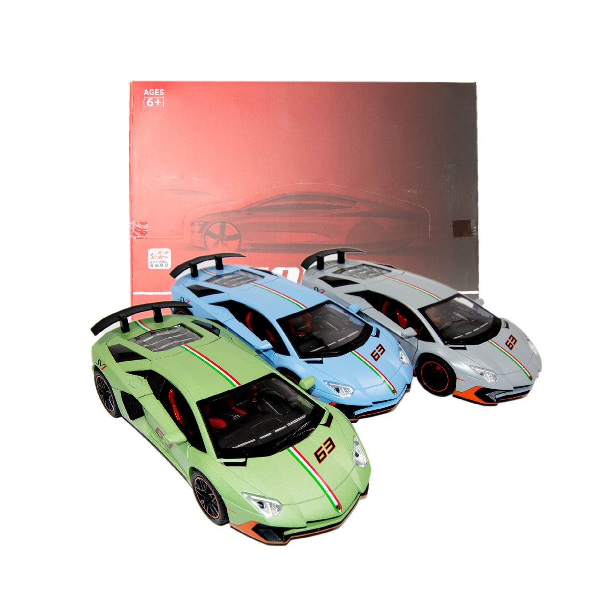 Lamborghini Aventador Svj Model 1:22 Scale (3 Assorted Colors, Sold As Single)