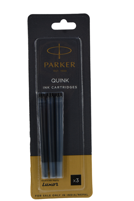 Parker Quink Fountain Pen Refill – Black (3pcs)