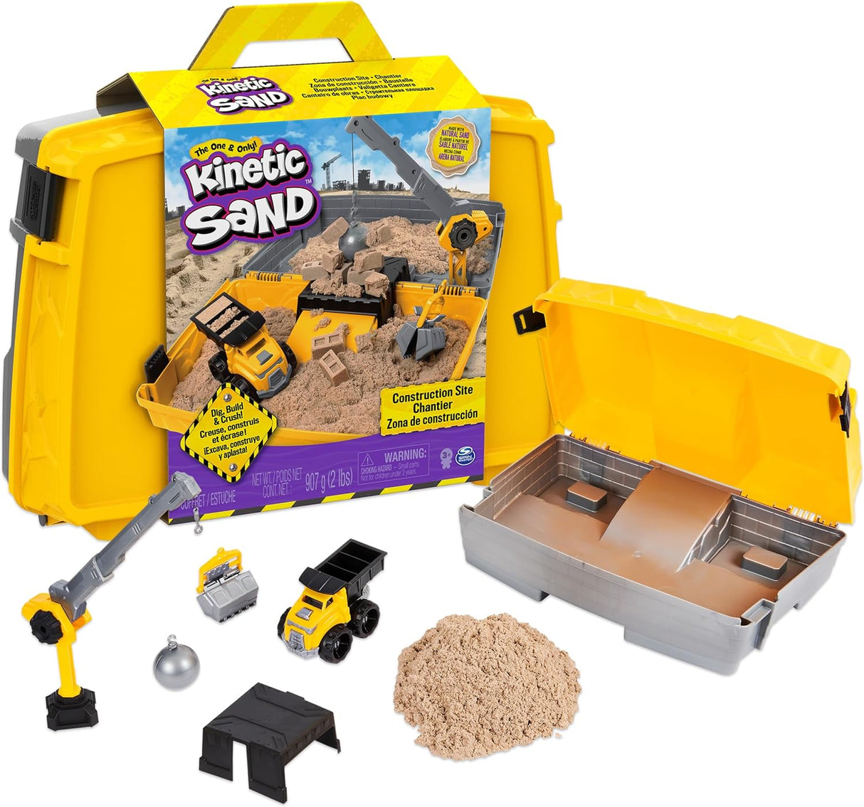 Links to Kinetic Sand Construction Site Folding Sandbox by