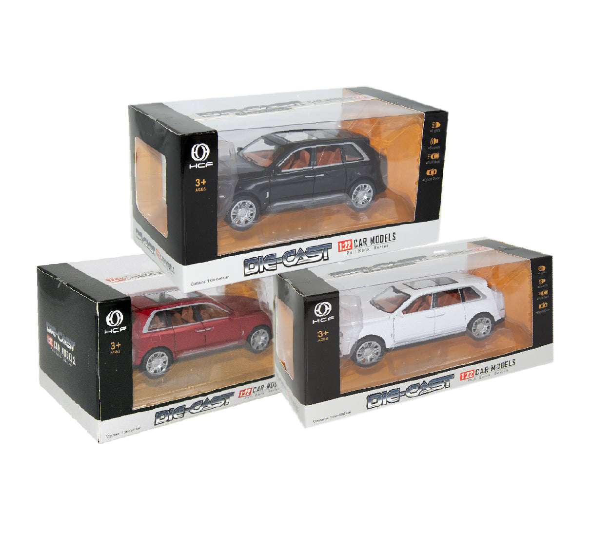 Links to DIE CAST ROLLS ROYCE CULLINAN 1:22 ASST 3 by