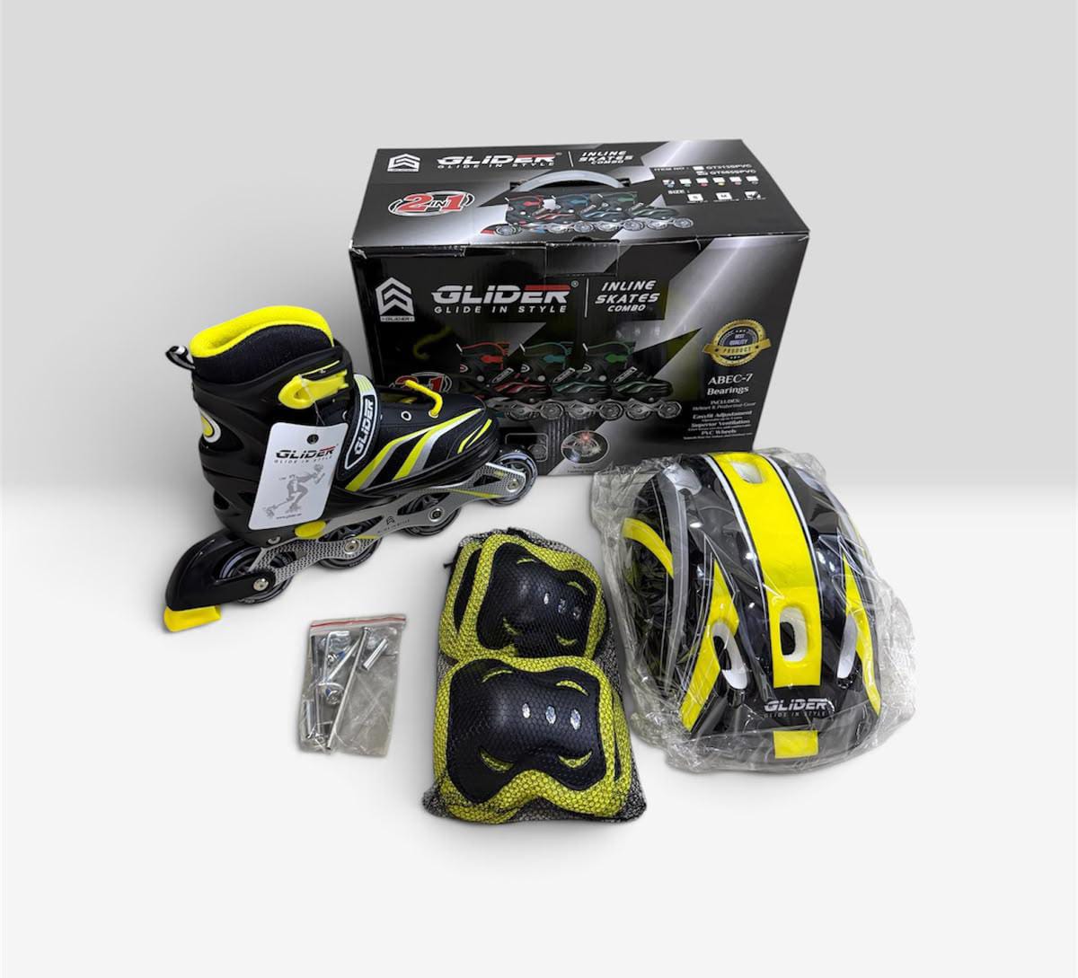 Inline Skate Shoes Combo with Lights – Size 35–38 – 6 Assorted