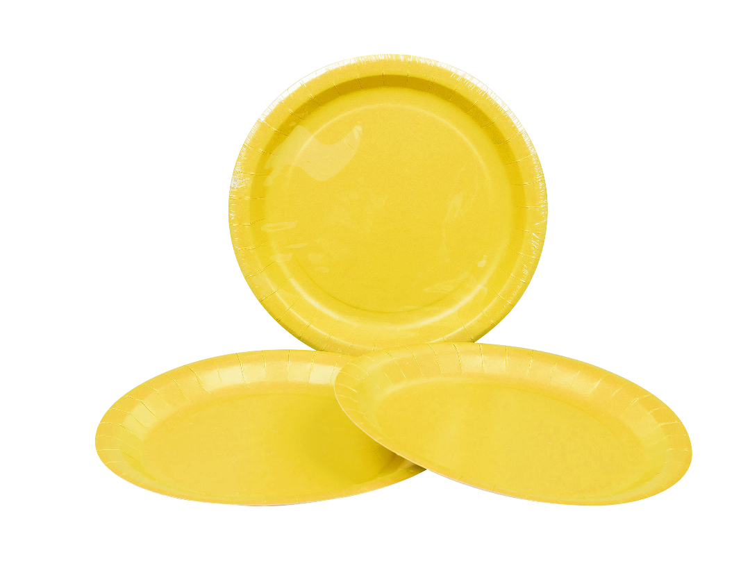 Party Plate 7 Inch Round Gold 6 Pcs