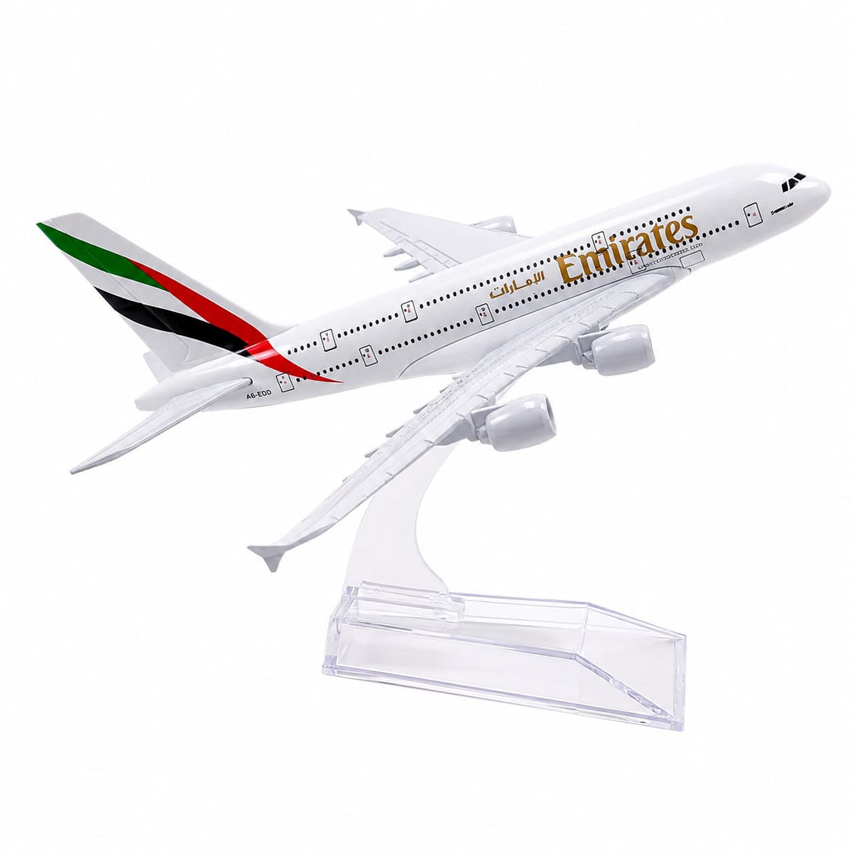 Emirates A380 Diecast Model Airplane 14 cm – Metal Aircraft Collectible with Stand