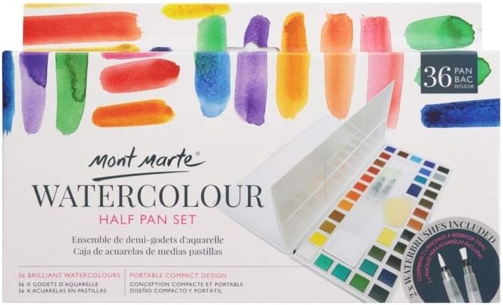 Mont Marte Watercolour Half Pan 41-Pieces Set