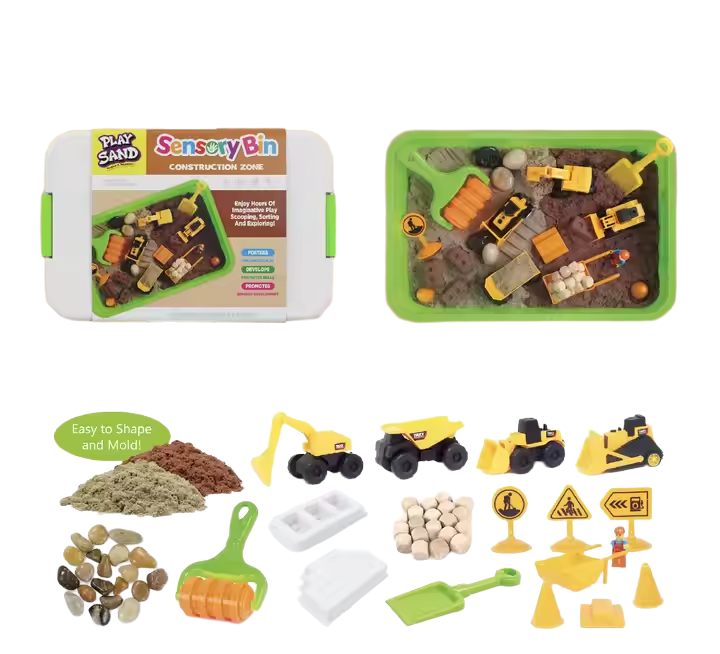 Creativity for Kids Sensory Bin: Construction Zone Playset Sandbox