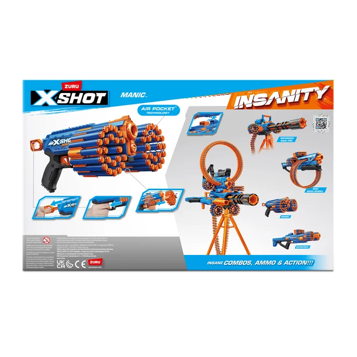 Zuru XShot Insanity Manic Blaster - Foam Blaster Action