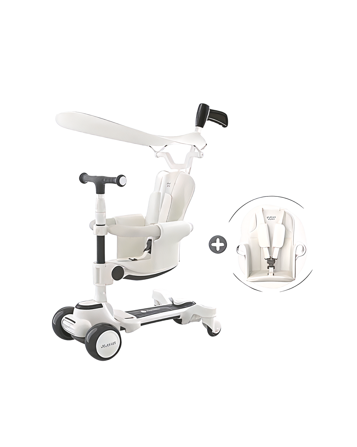 Newly 3-in-1 Kids Kick Scooter w/ Fence & Push Handle