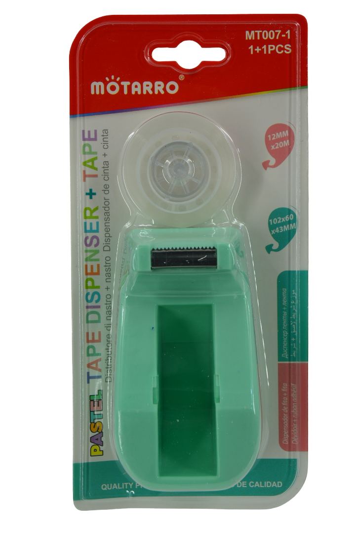 Motaro Pastel Tape Dispenser (Assorted Designs, Sold as Single)