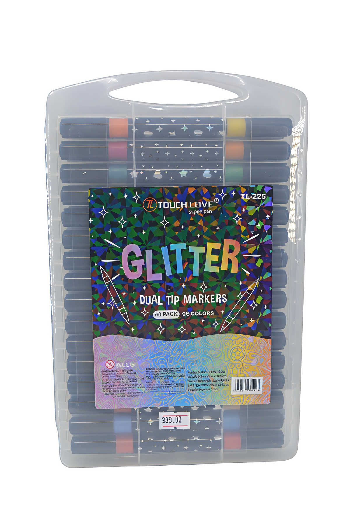 Glitter Dual Tip Markers 48 pcs