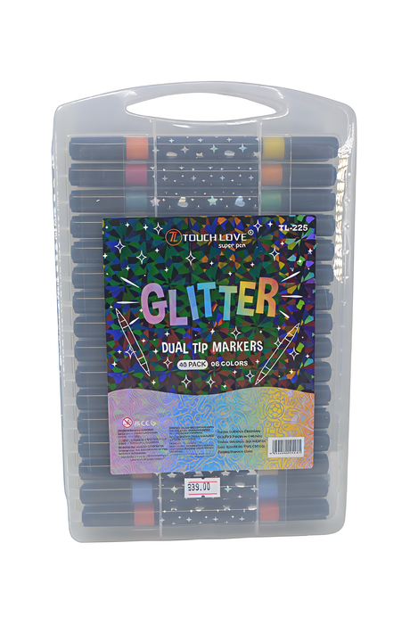 Glitter Dual Tip Markers 48 pcs