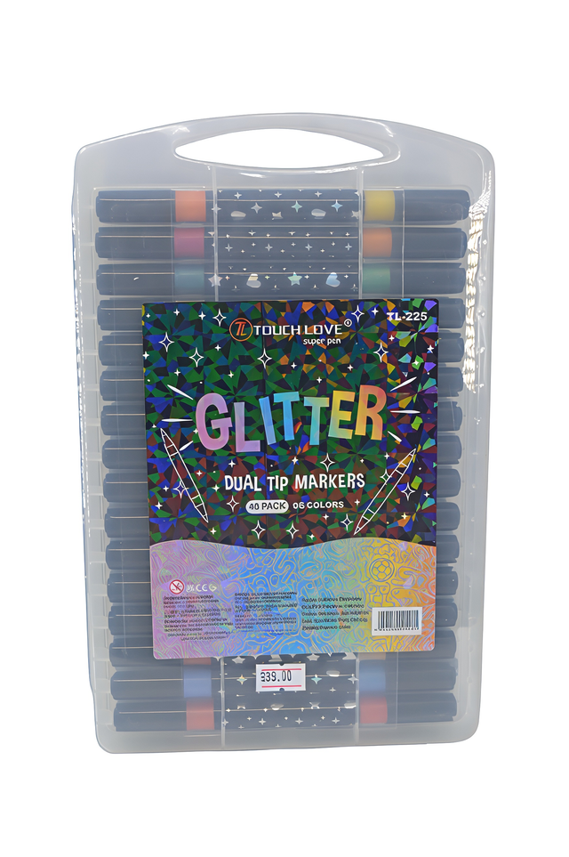 Glitter Dual Tip Markers 48 pcs