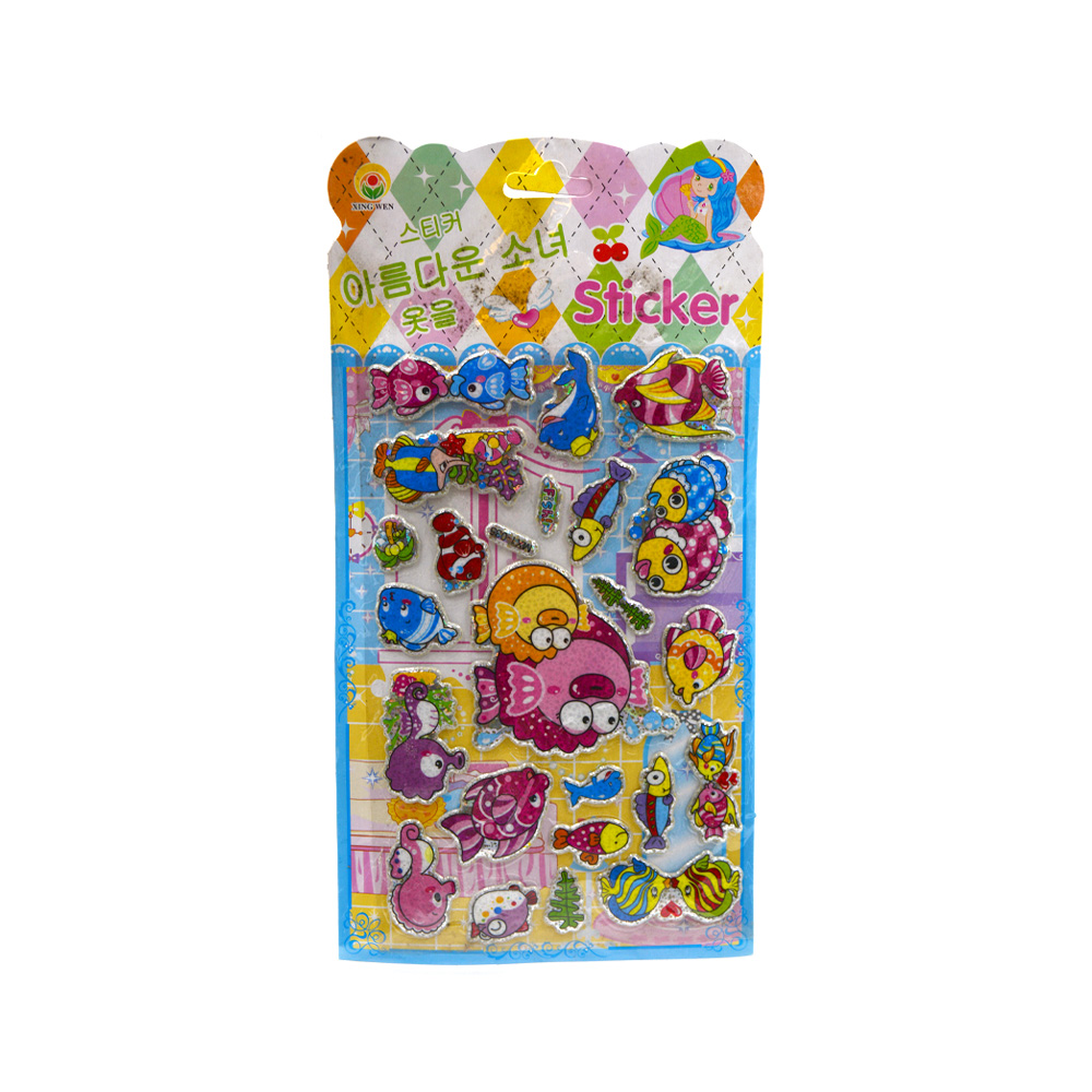 Fish Puffy Stickers Mx1 035